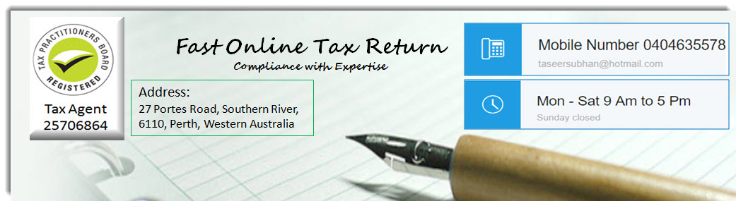  We are registered tax agent providing individual and business tax return services. We are based in Southern River 6110. Our Address is 27 Portes Road, Southern River, 6110.
